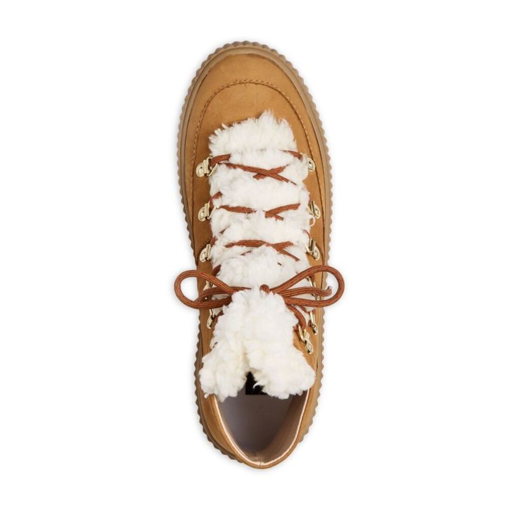 AQUA Womens Brown Fechado Round Toe Platform Leather Athletic Sneakers 9.5 - Picture 3 of 3